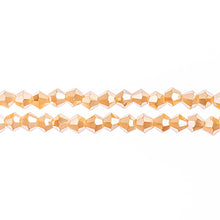 Load image into Gallery viewer, Bicone 2 Strand 7&quot;- 6mm Opaque Light Champaign Luster
