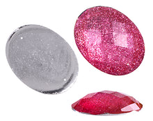 Load image into Gallery viewer, Resin Sew-on Glitter Stone 10p Oval 30x40mm Hot Pink
