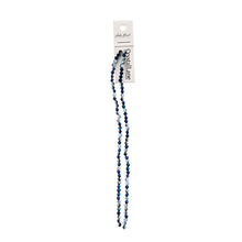 Load image into Gallery viewer, Bicone 2 Strand 7&quot;- 4mm Opaque Light Blue with Half Blue Iris
