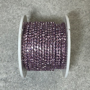 Mauve Rhinestone Banding ss6