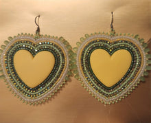 Load image into Gallery viewer, SSST Boujie Yellow/Green Earrings on Hooks
