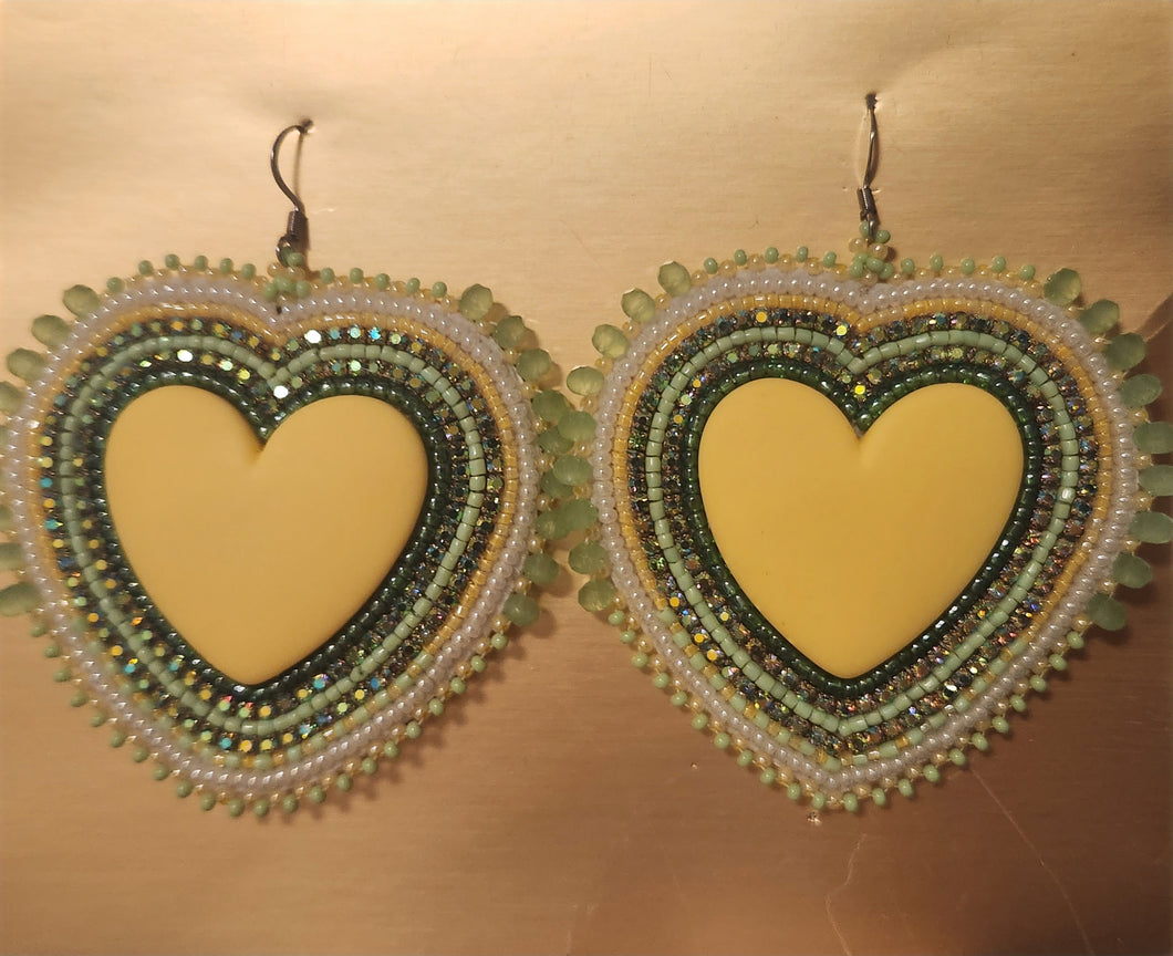 SSST Boujie Yellow/Green Earrings on Hooks