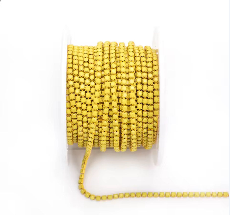 Citrine Porcelain Rhinestone Banding ss6