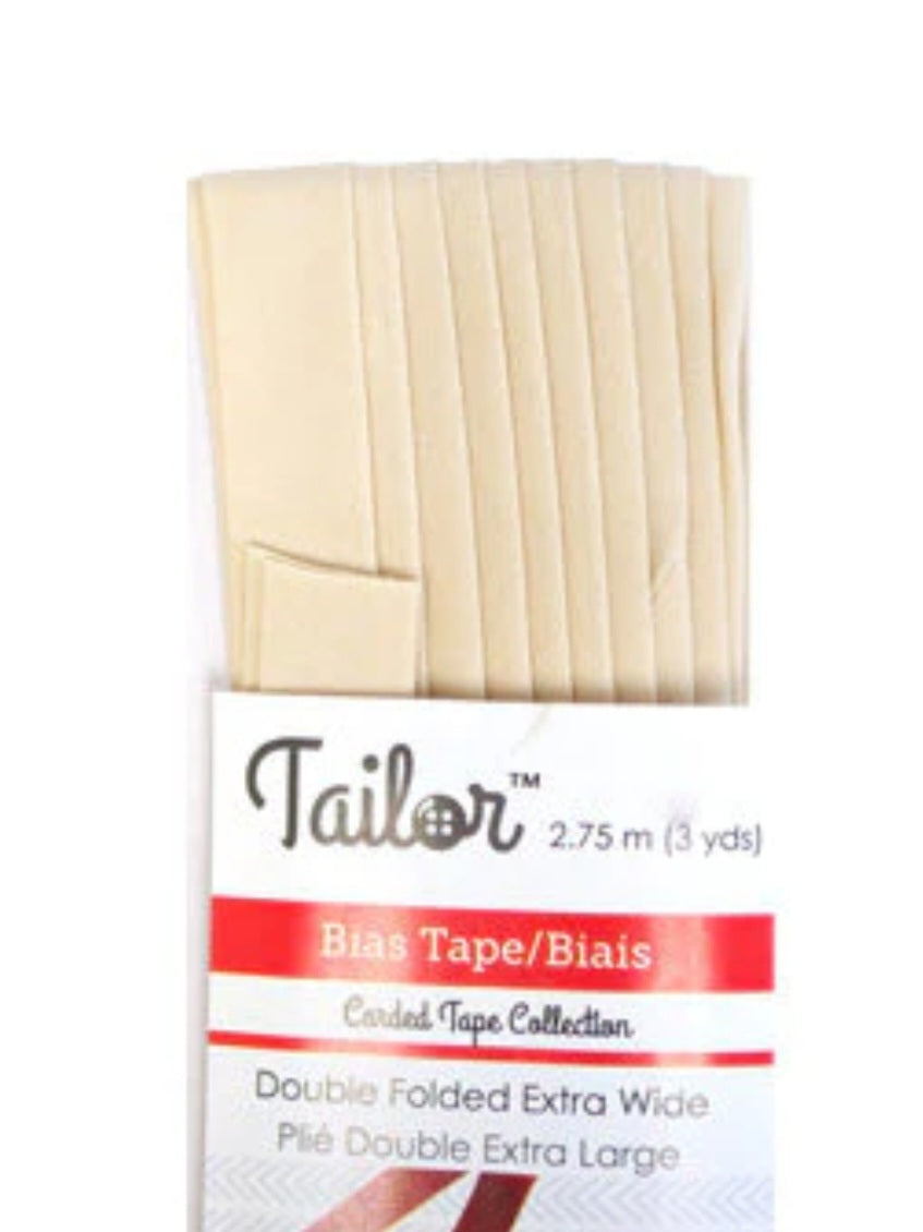 5/8” BIAS TAPE DOUBLE FOLD EXTRA WIDE - Cream