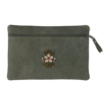Load image into Gallery viewer, Floret Beaded Utility Bag - Forest Green
