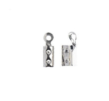 Load image into Gallery viewer, Fold Over Cord Ends (Silver)
