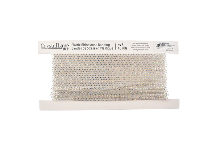 Transparent Plastic Rhinestone Banding (10 yards/SS8)