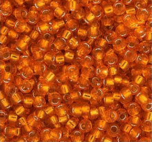 Load image into Gallery viewer, (Vial Miyuki Size 6/0) Orange Silver Lined
