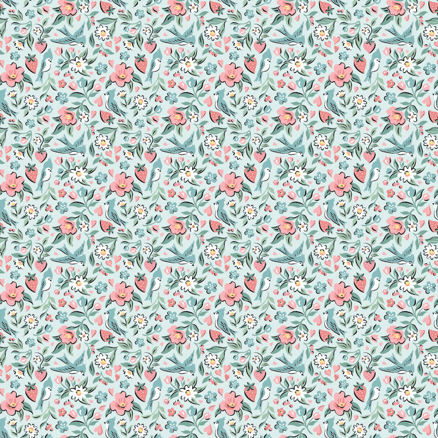 GS25902 By Sheri McCulley for Poppie- Grannys Sewing Room - Blue