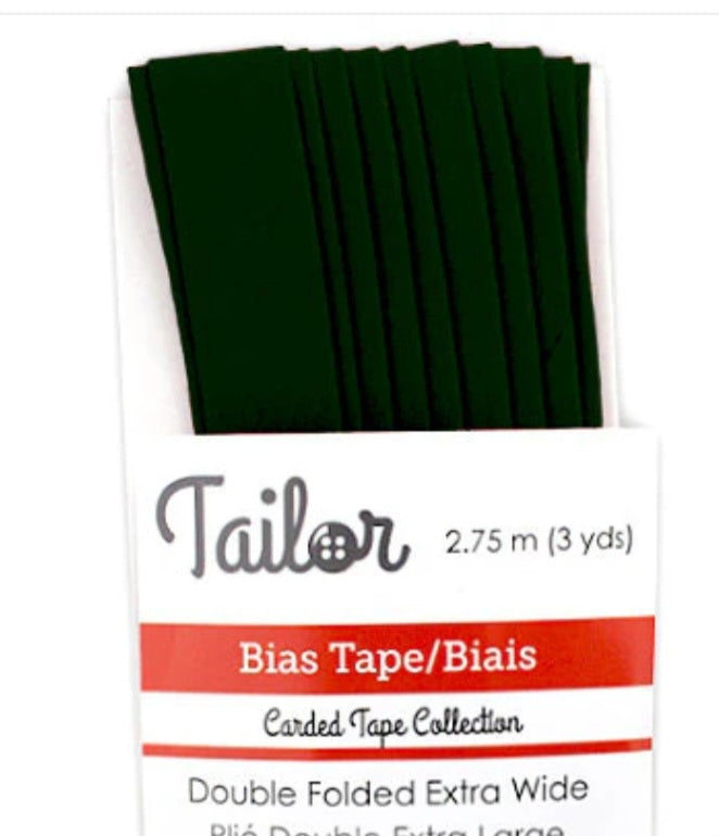 5/8” BIAS TAPE DOUBLE FOLD EXTRA WIDE - Dark Green