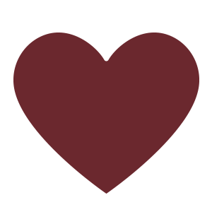 Heart Cab- Burgundy (1 each)