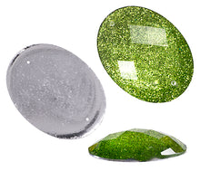Load image into Gallery viewer, Resin Sew-on Glitter Stone 10p Oval 30x40mm Peridot
