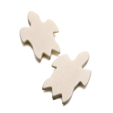 Load image into Gallery viewer, Carved Bone Turtle Pendant - White
