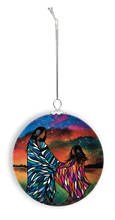 Load image into Gallery viewer, Mother &amp; Daughter - Glass Ornament by Betty Albert
