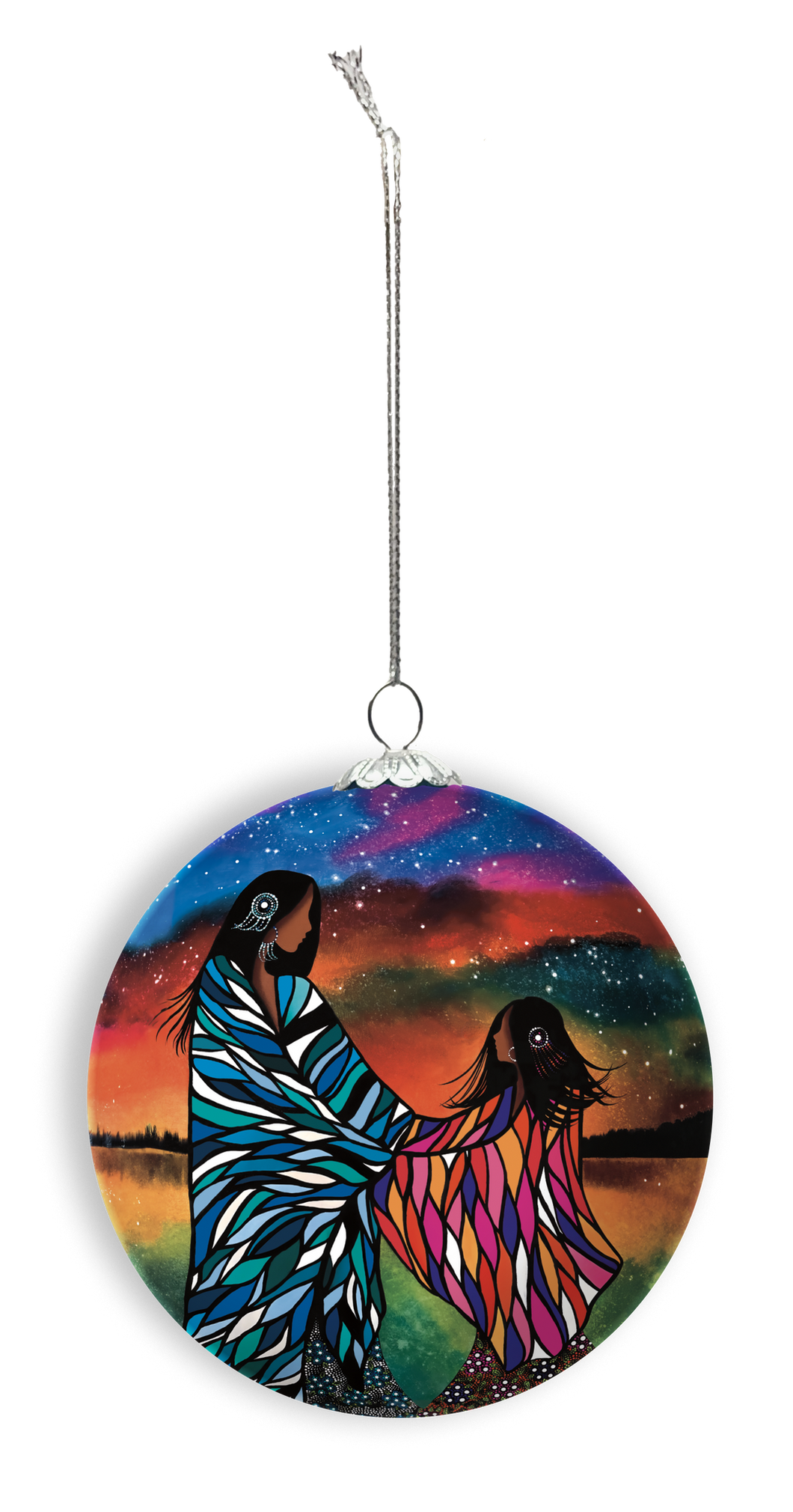 Mother & Daughter - Glass Ornament by Betty Albert