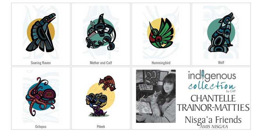 Cards and Envelopes - Nisga'a Friends by Chantelle Trainor-Matties