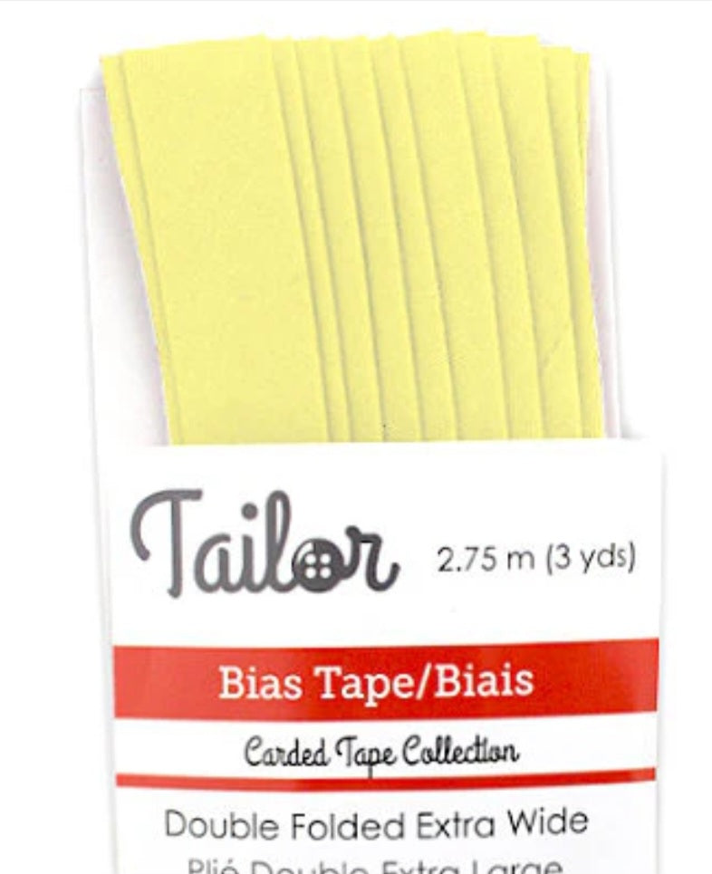 5/8” BIAS TAPE DOUBLE FOLD EXTRA WIDE - Lemon