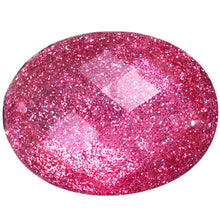 Load image into Gallery viewer, Resin Sew-on Glitter Stone 10p Oval 30x40mm Hot Pink
