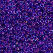 Load image into Gallery viewer, (Vial Miyuki Size 6/0) Aqua Fuchsia Lined Luster
