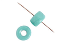 Load image into Gallery viewer, Czech Glass Crowbead 9mm - Opaque Turquoise (20pcs)
