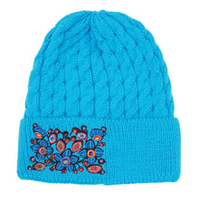 Load image into Gallery viewer, Embroidered Hat - Flowers &amp; Birds by Norval Morrisseau
