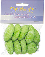 Load image into Gallery viewer, Resin Sew-on Crinkle Stone 10pcs Oval 30x40mm Peridot
