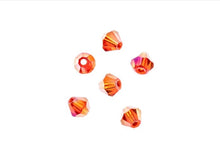 Load image into Gallery viewer, Bicone 2 Strand 7"- 4mm Transparent Red AB
