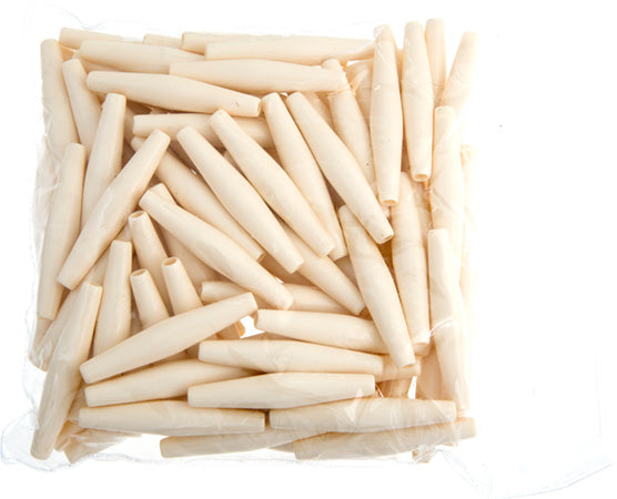 Acrylic Hairbone Pipe 2inch : Bone White (100pc)