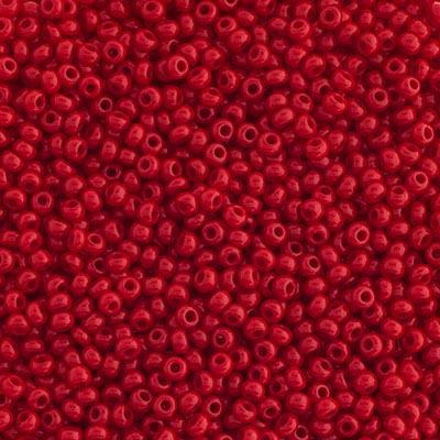 (Vial Czech Size 10) Opaque Red