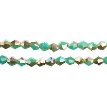 Load image into Gallery viewer, Bicone 2 Strand 7&quot;- 6mm Opaque Turquoise  with Half Champaign Luster
