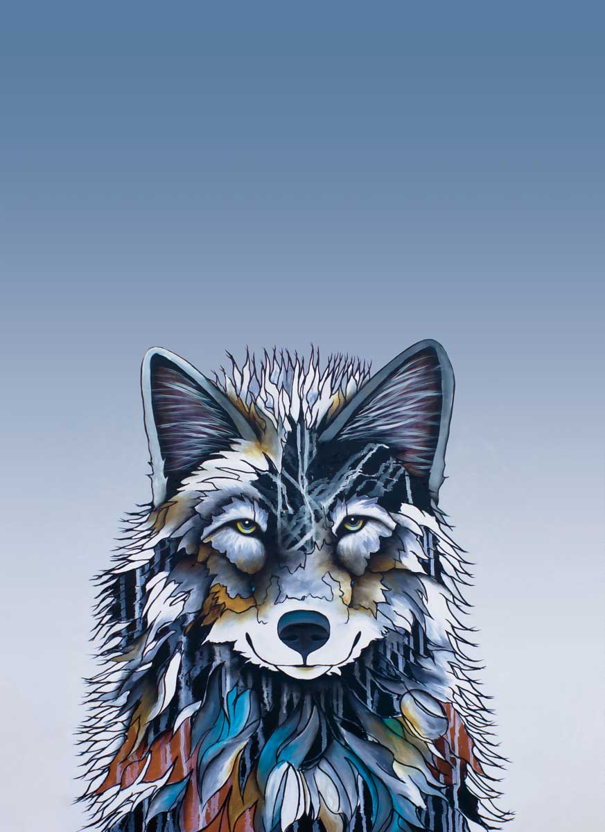 Tea Towel (microfiber) - Kenai aka Shadow by Micqaela Jones