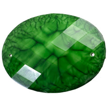 Load image into Gallery viewer, Resin Sew-on Crinkle Stone 10pcs Oval 30x40mm Emerald Green
