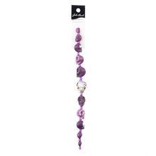 Load image into Gallery viewer, Assorted Skulls Bead Strand 6.5&quot; Purple
