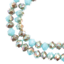 Load image into Gallery viewer, Rondelle 4x6mm Opaque Blue with Half Champaign Luster
